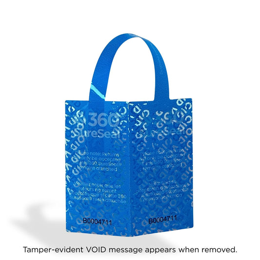 tamper-evident return seal showing VOID pattern after removal 360 SureSeal large anti return fraud tag