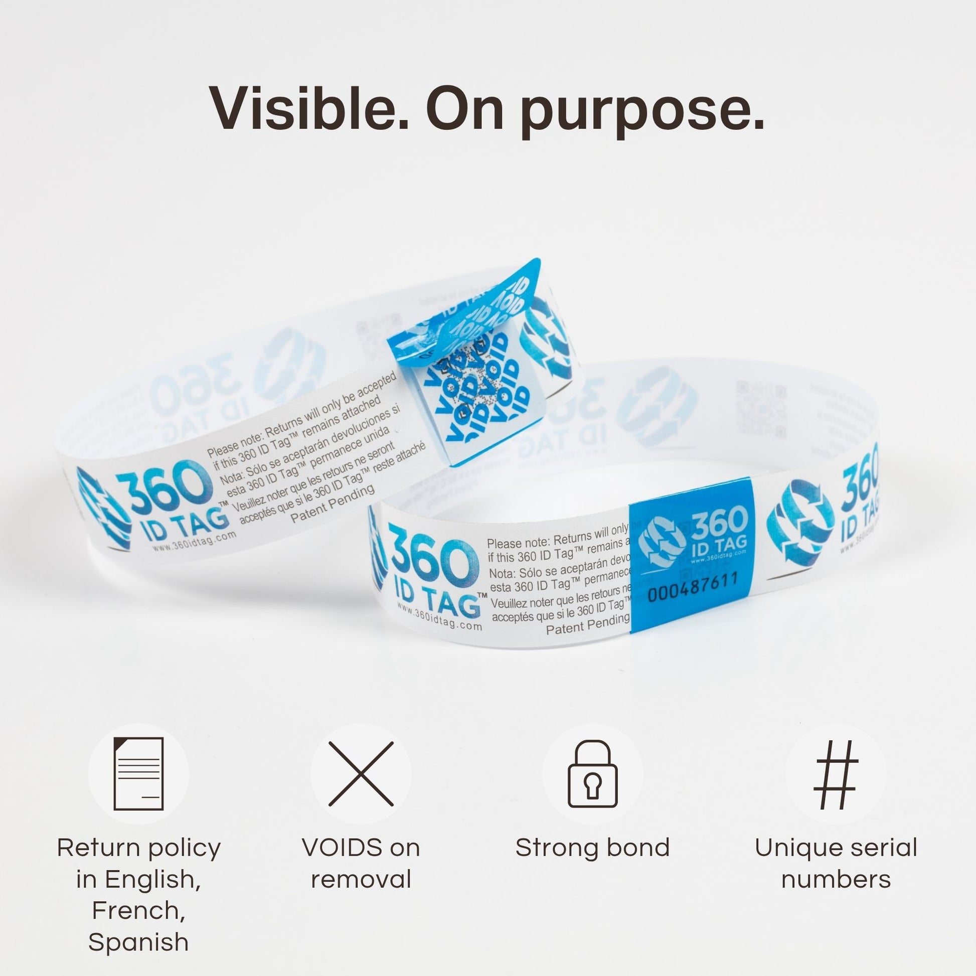 360 ID Tag Design Benefits unique serial number tamper evident security seals 22mm