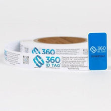 Load image into Gallery viewer, E-commerce return security tag with tamper-evident security seals VOID. Prevent return fraud like wardrobing, wear and return, counterfeit product switches and tag switches. Add return tag to clothing, shoes, accessories to stop fraudulent returns. 360 ID Tag.